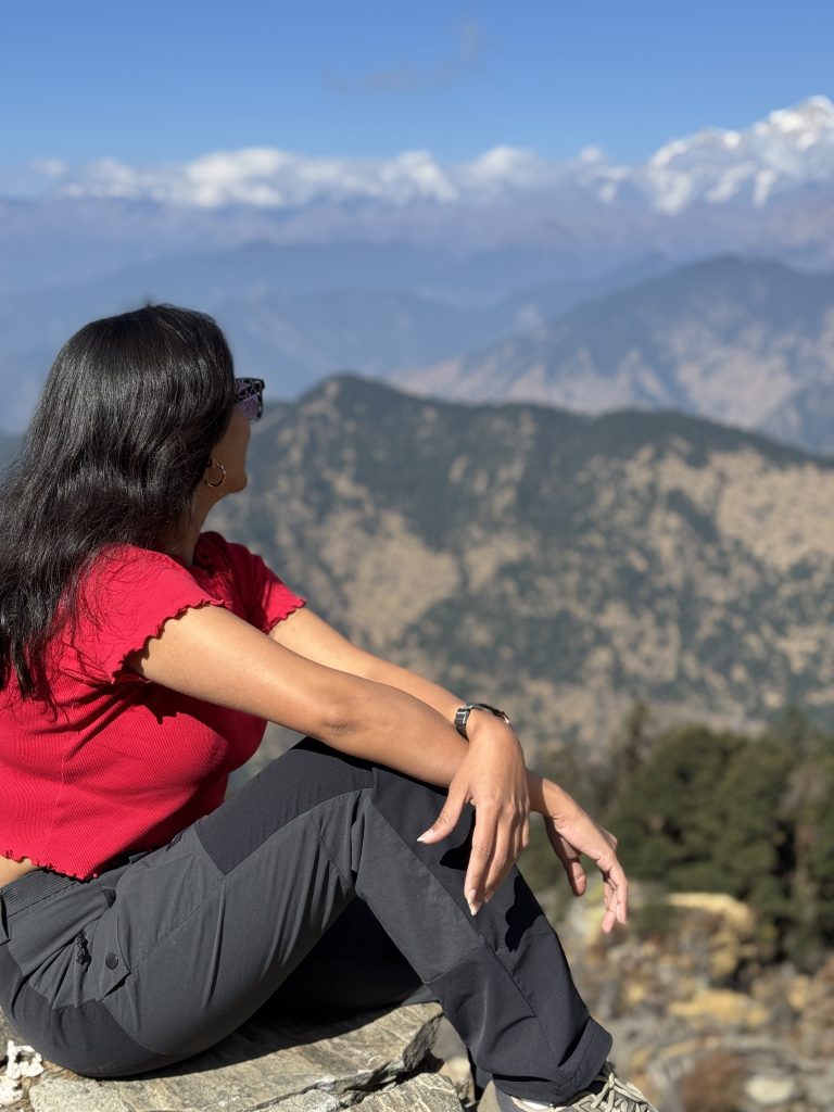 Chaukhamba peak visible in the background