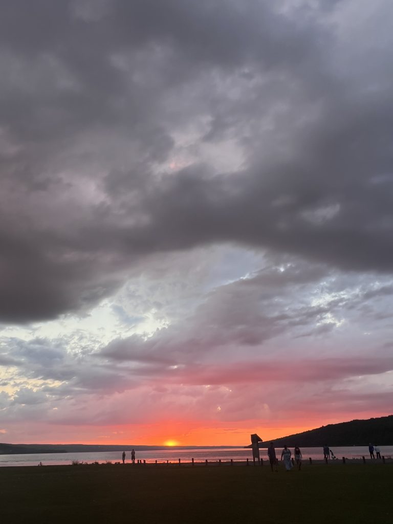 One of the most beautiful sunsets at Myers Point Lighthouse, Finger Lakes