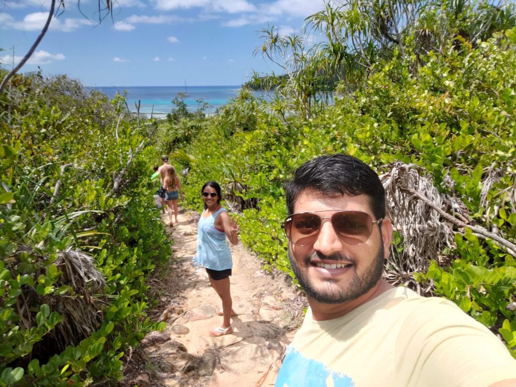 Hiking in Curieuse island, Seychelles